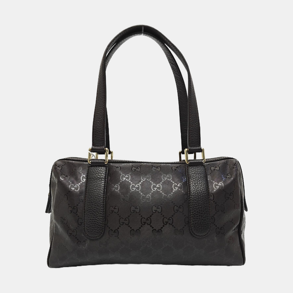 Monogram Coated Canvas Tote Bag Brown
