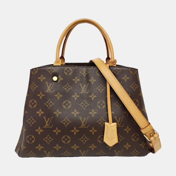 MONTAIGNE Monogram Coated Canvas Brown