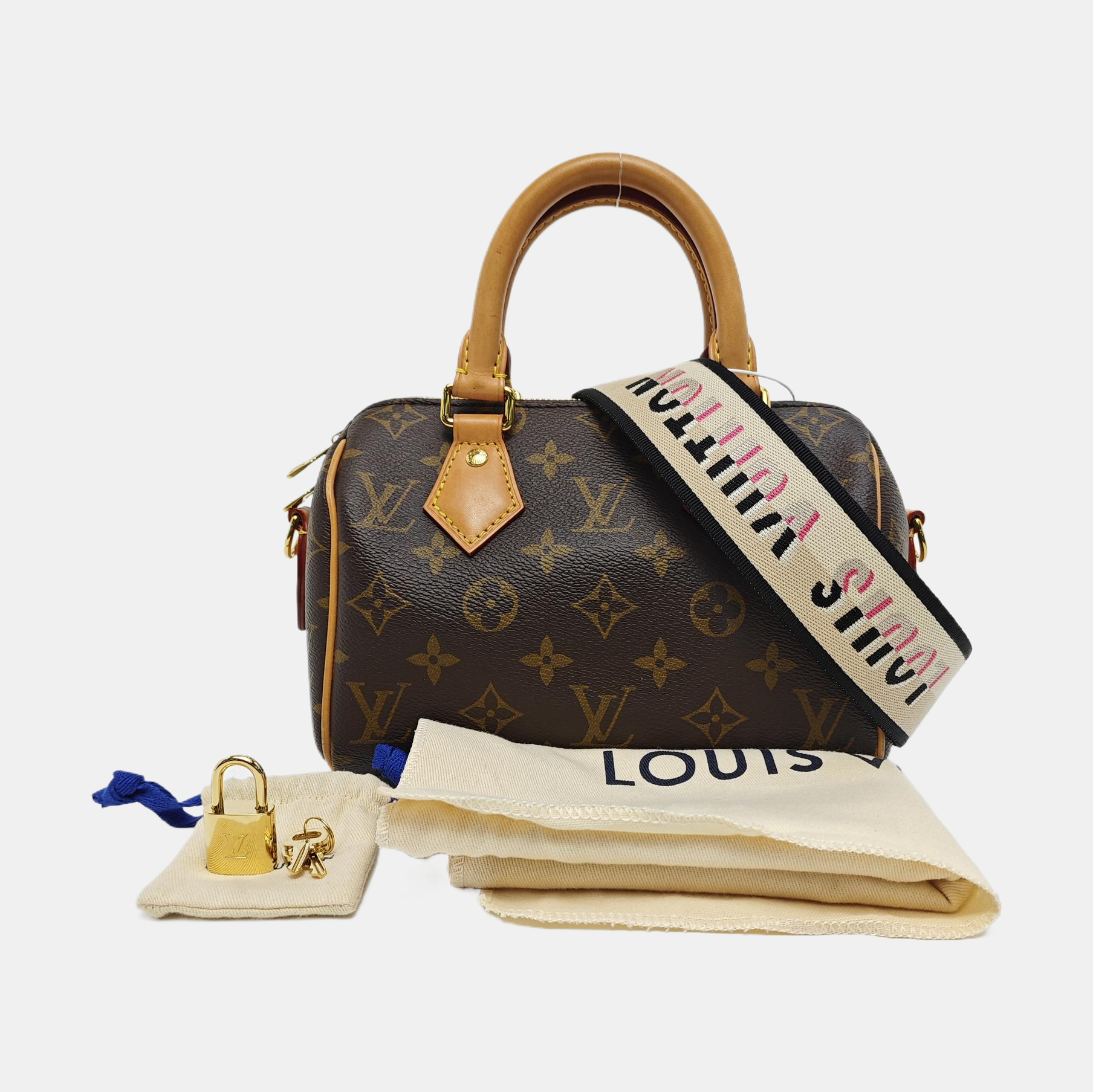 SPEEDY 20 Monogram Coated Canvas Brown