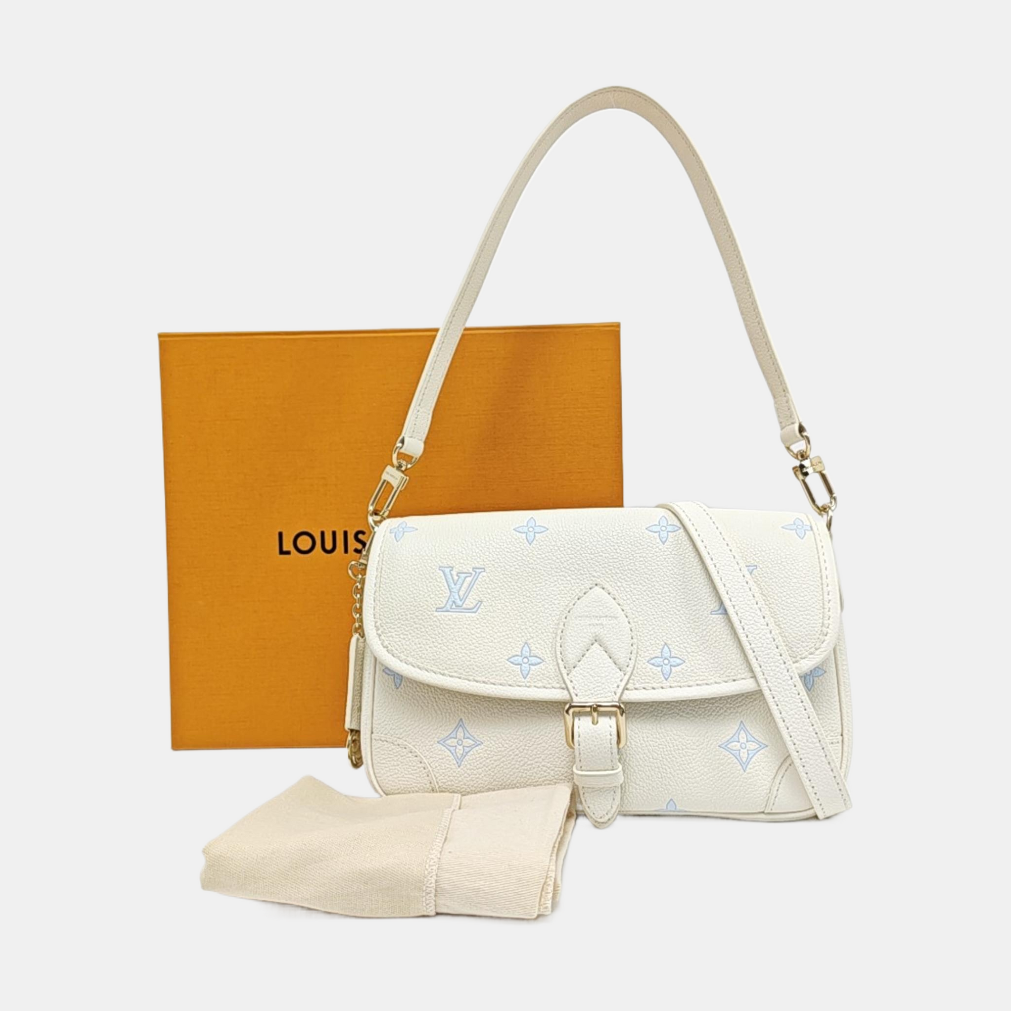 DIANE Monogram Calfskin White