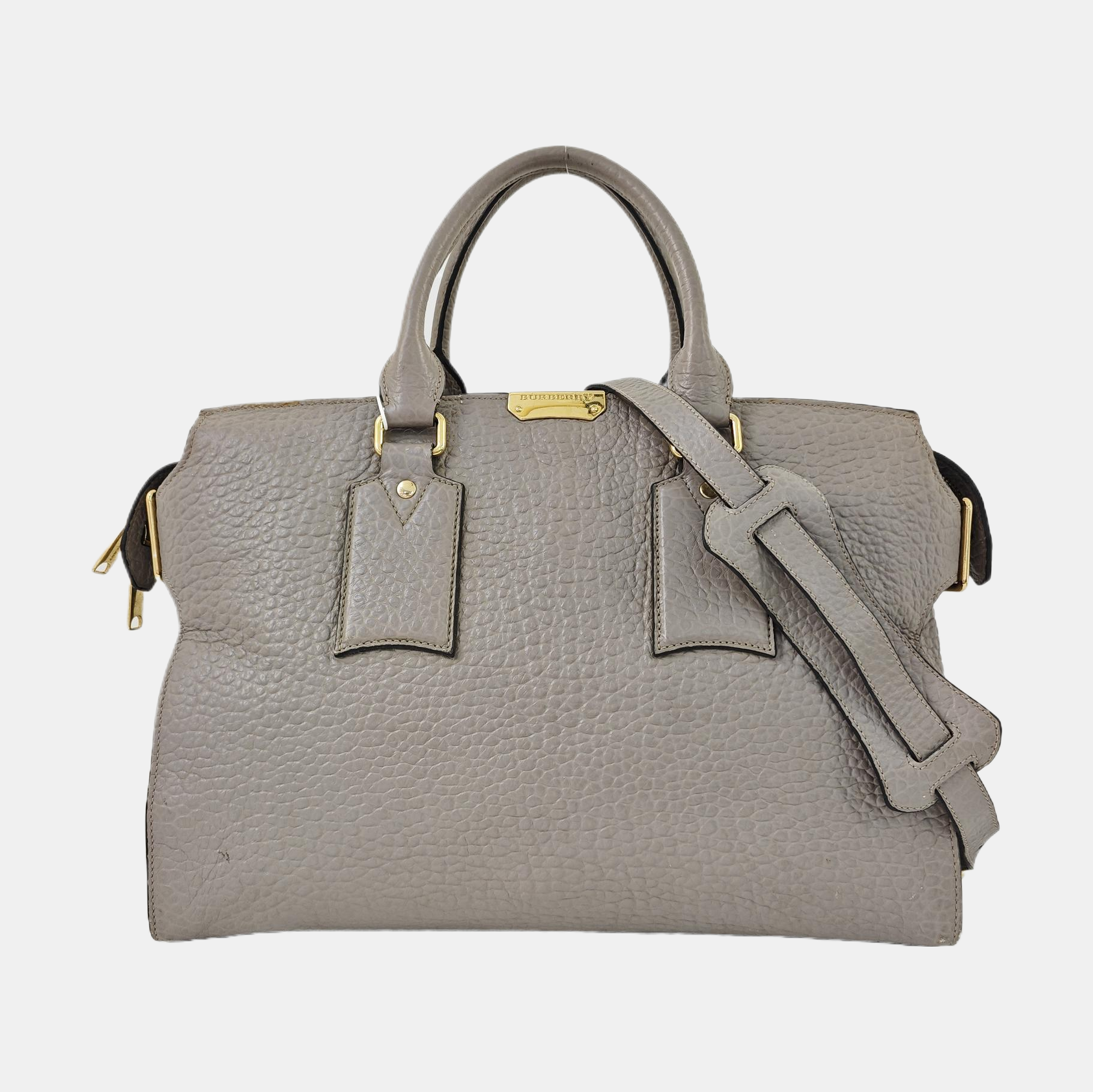 Calfskin Shoulder Bag Gray