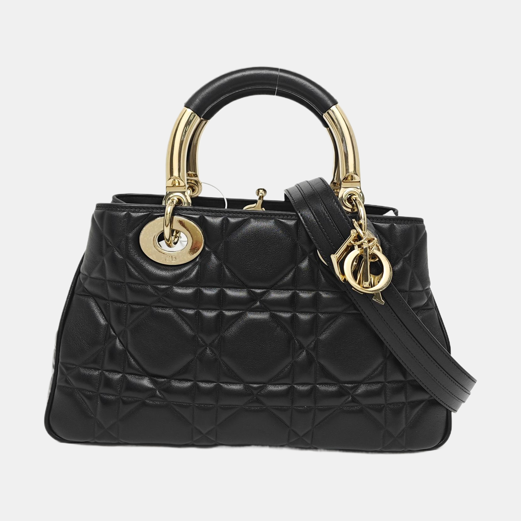 Lady Dior Large Cannage Calfskin Black