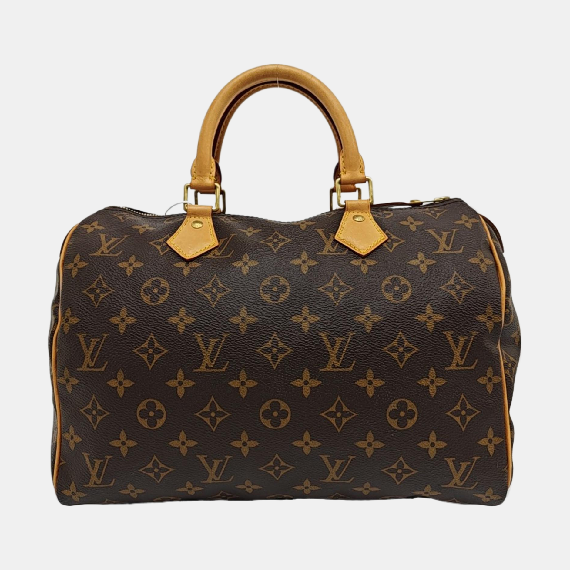 Authenticated pre-owned  SPEEDY 30 Monogram Coated Canvas Brown - Top Handle Bag at Looply