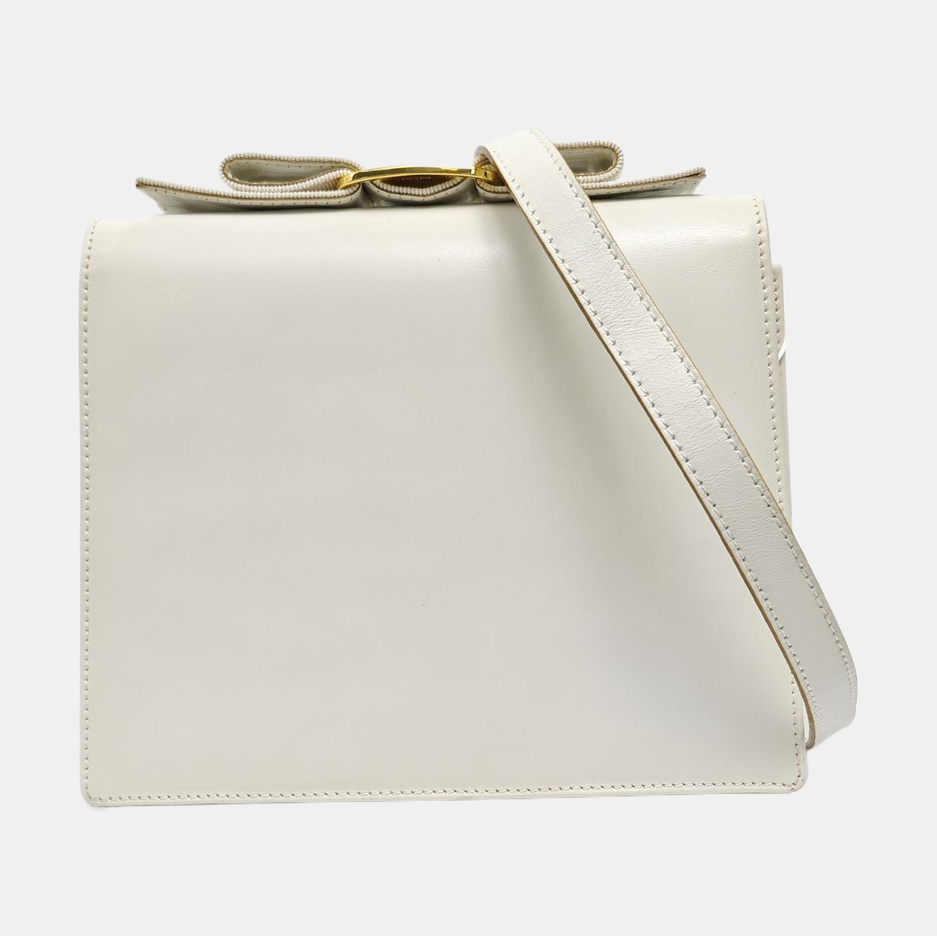 Calfskin Shoulder Bag White