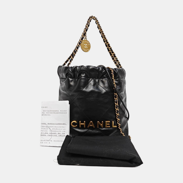 CHANEL 22 Mini Quilted Calfskin Black