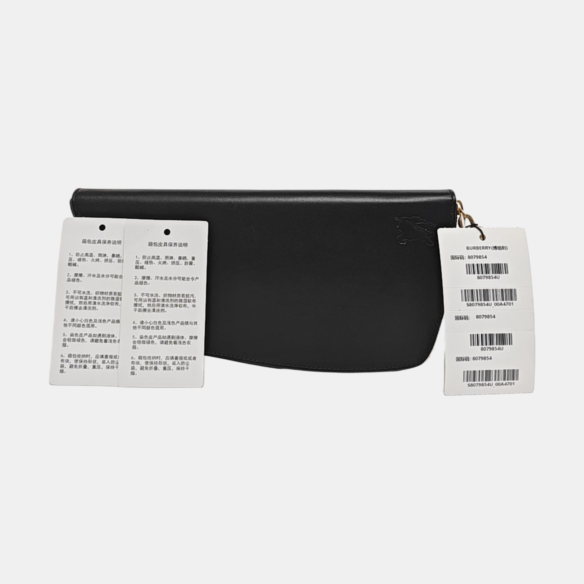 SHIELD Large Lambskin Black Wallet
