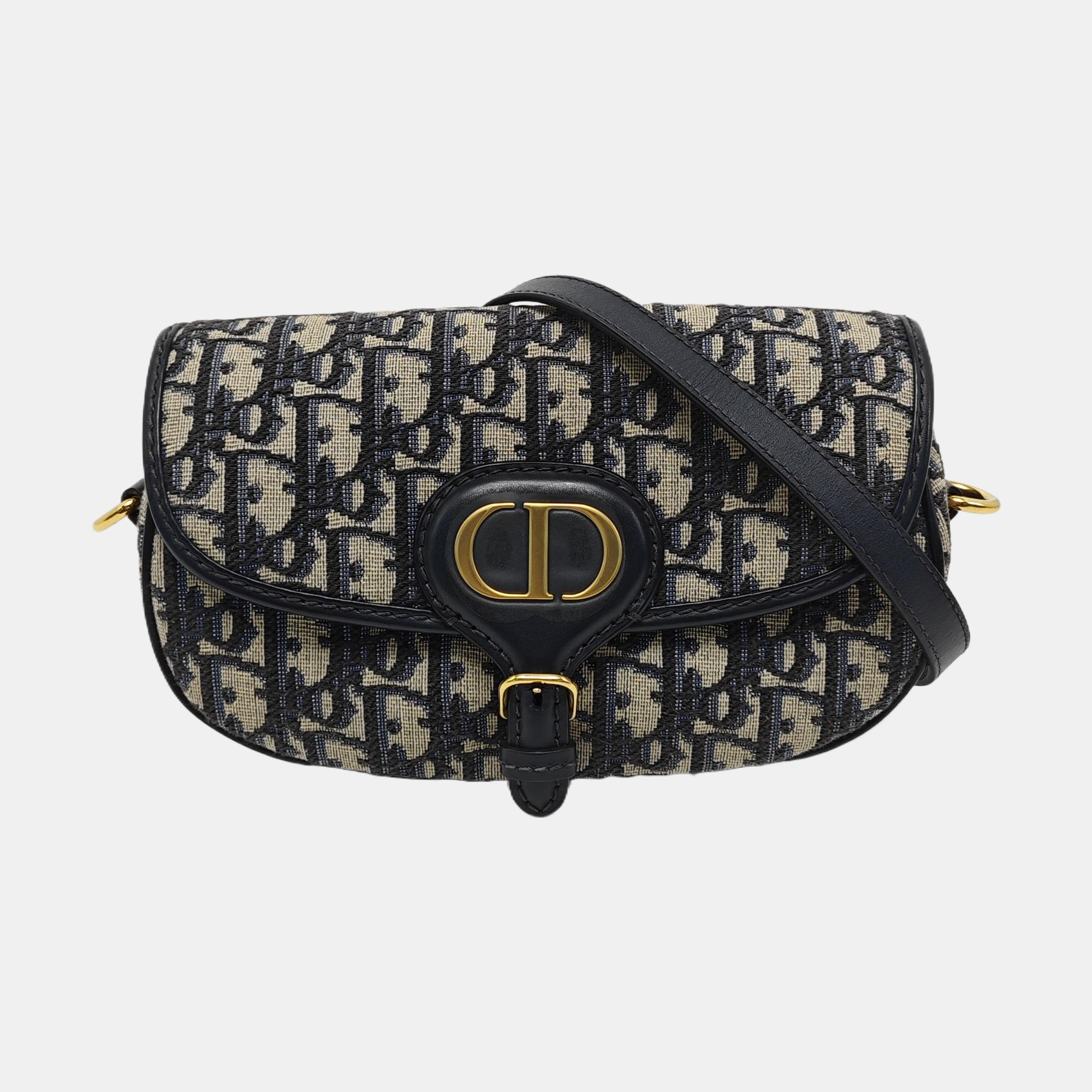 Bobby East-West Medium Oblique Canvas Blue