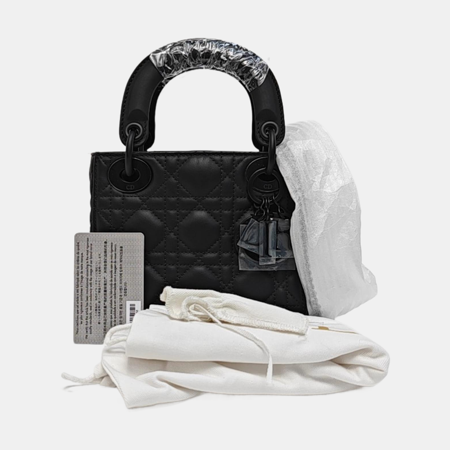Lady Dior Mini Cannage Lambskin Black