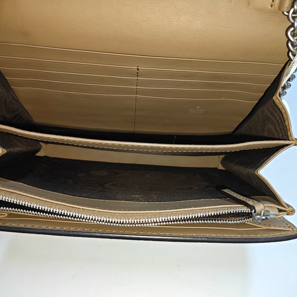 Authenticated pre-owned  Dionysus Monogram Coated Canvas Beige - Shoulder Bag at Looply