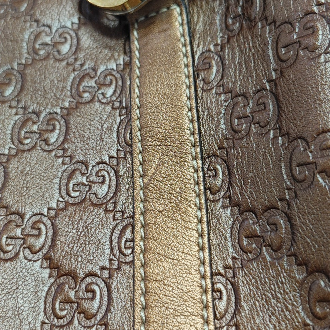 Monogram Leather Brown