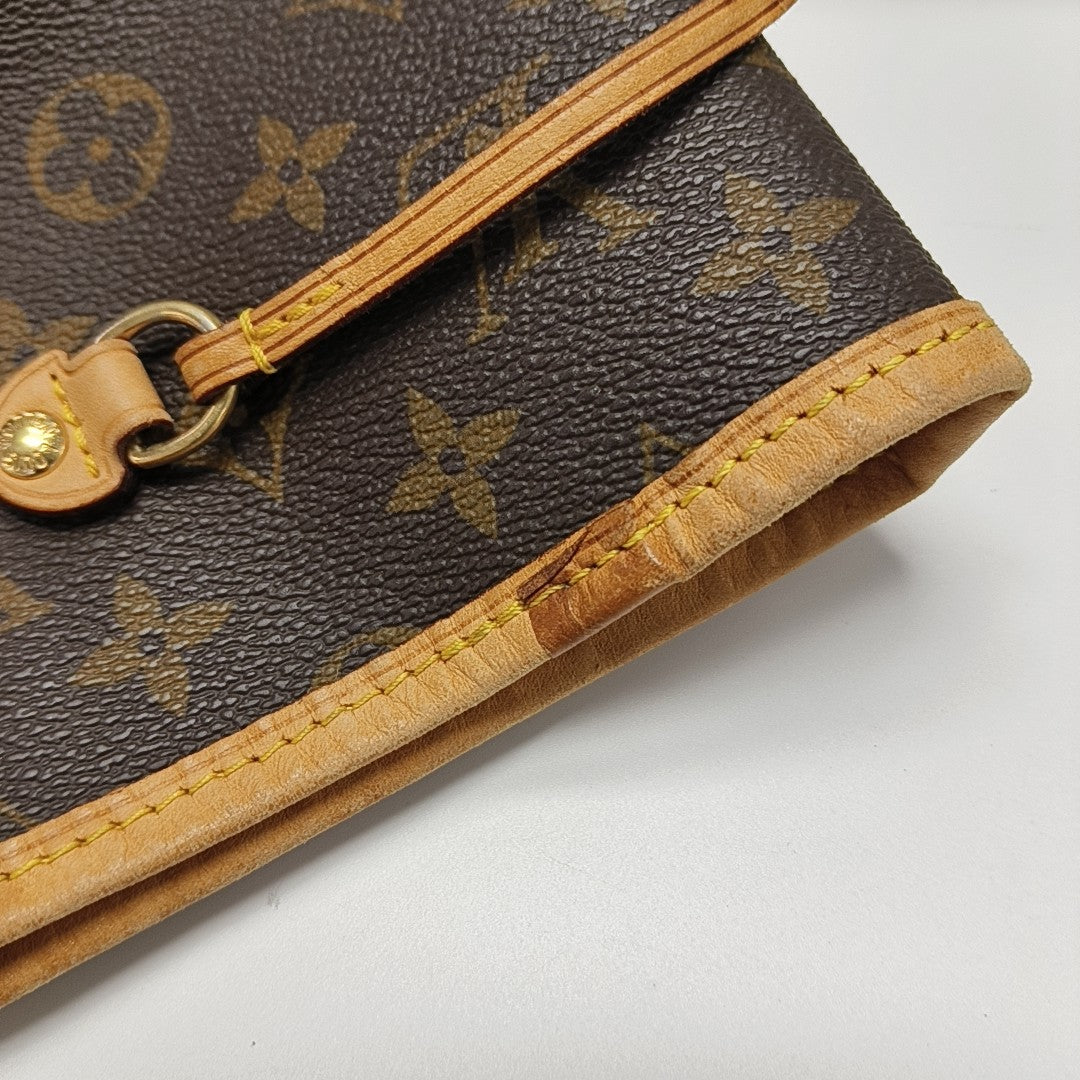 NEVERFULL GM Monogram Coated Canvas Brown