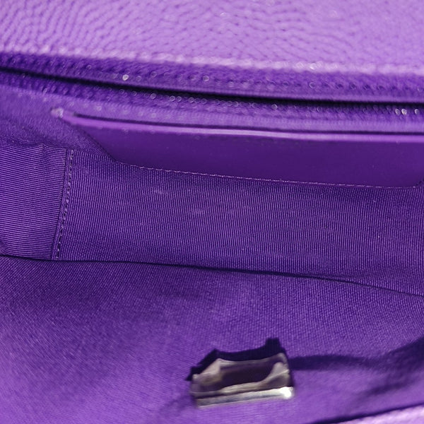 Quilted Grained Calfskin Purple