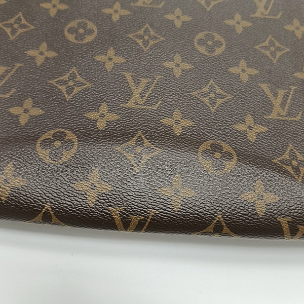 S LOCK Monogram Coated Canvas Brown