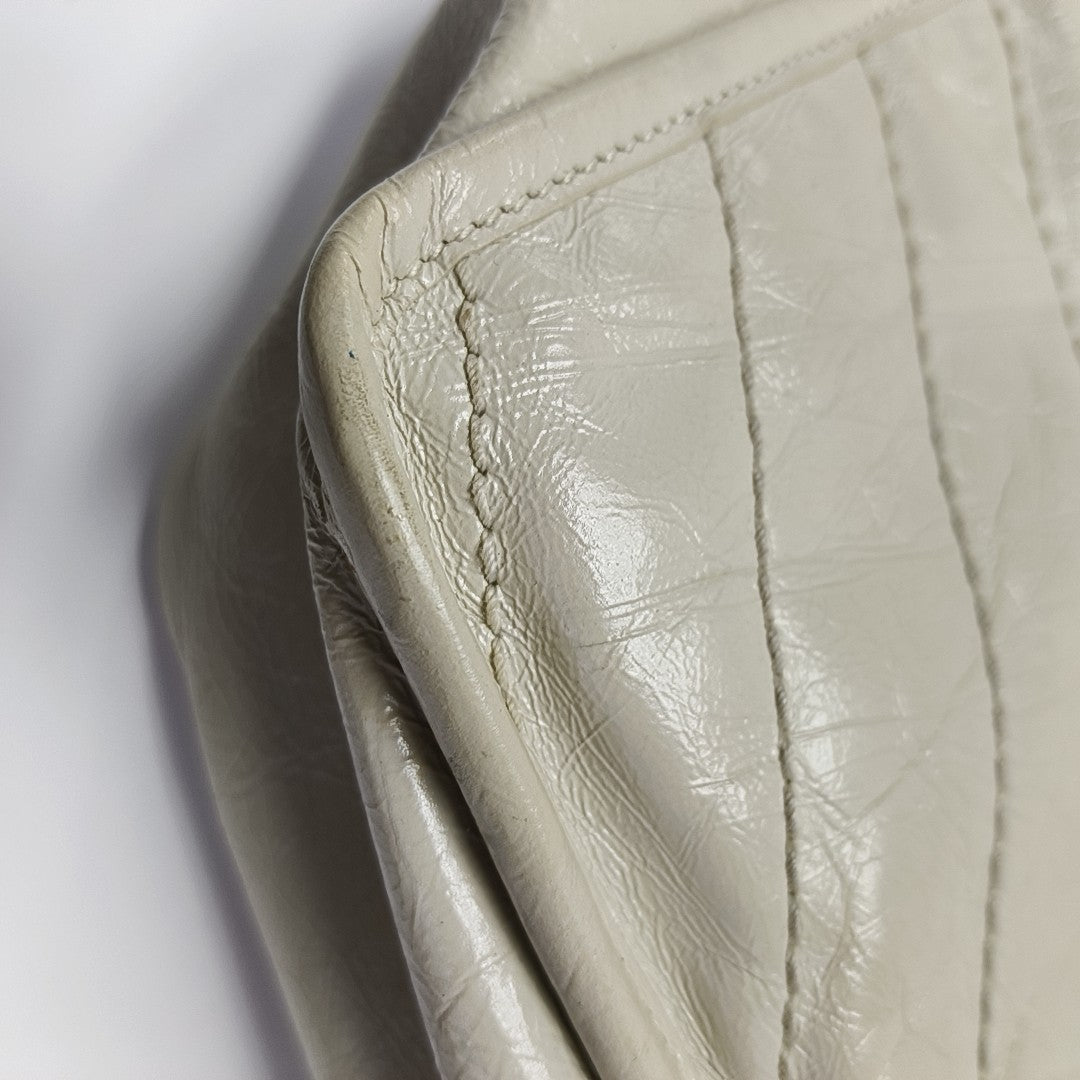 NIKI Medium Chevron Calfskin Beige