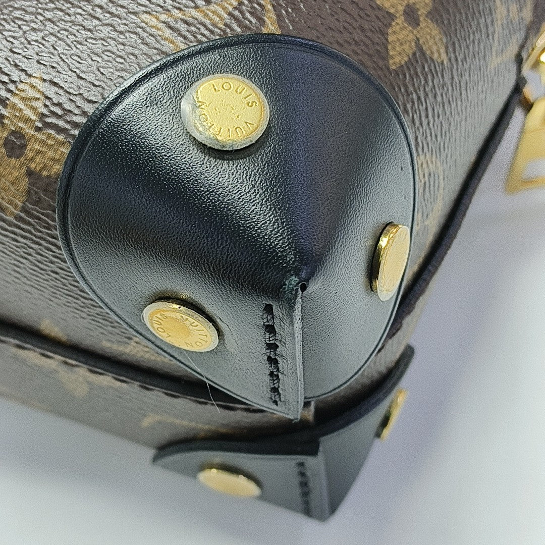 PETITE MALLE Monogram Coated Canvas Brown