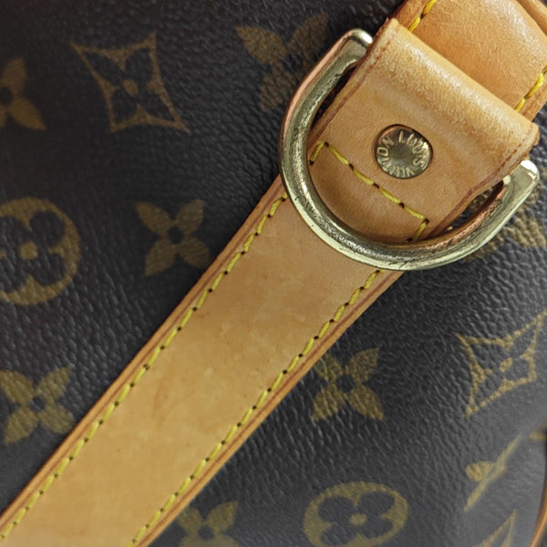 KEEPALL 60 Monogram Coated Canvas Brown