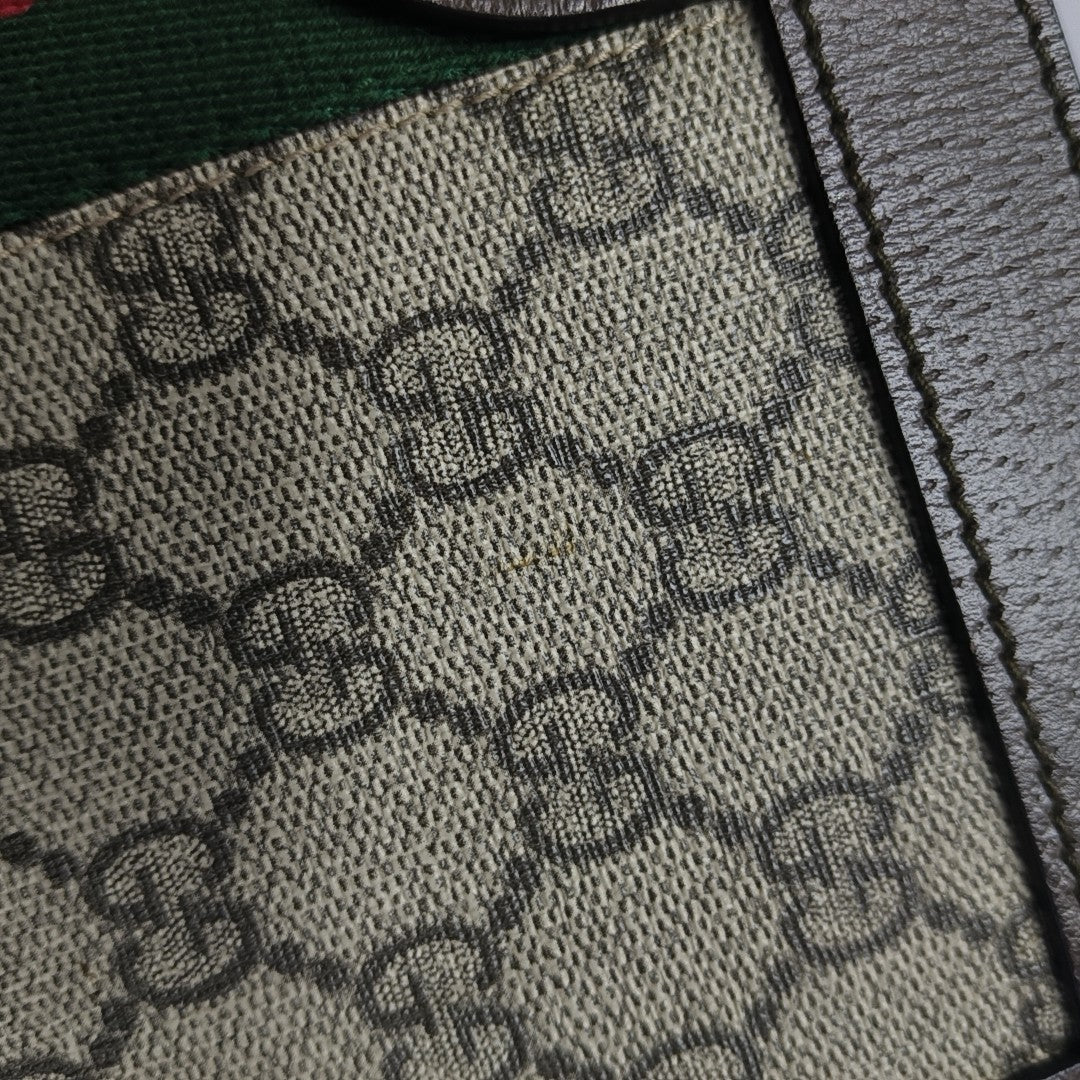 Ophidia Small Monogram Coated Canvas Beige