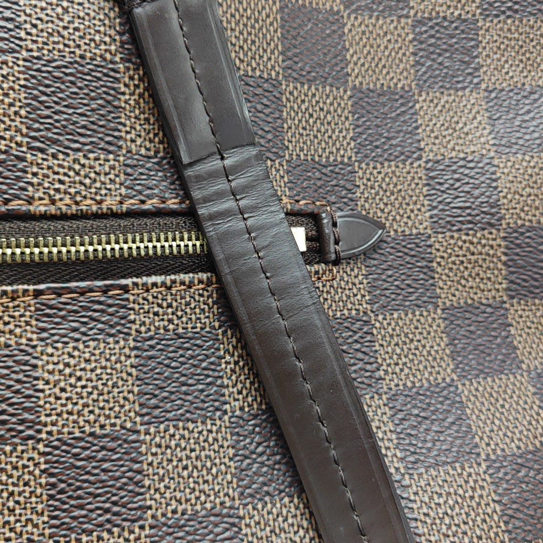IENA MM Damier Ebene Coated Canvas Brown