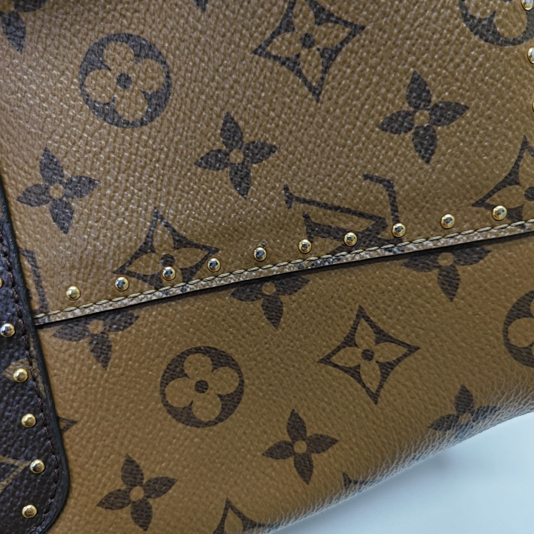 Monogram Coated Canvas Shoulder Bag Brown