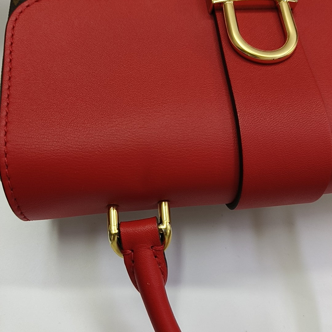 LOCKY BB Monogram Coated Canvas Red