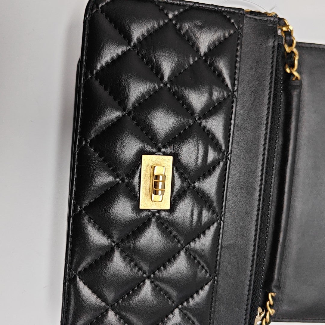 2.55 WOC Quilted Calfskin Black