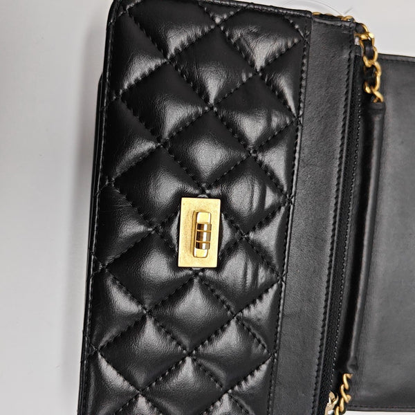 2.55 WOC Quilted Calfskin Black