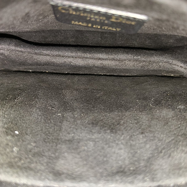 Cannage Lambskin Shoulder Bag Black