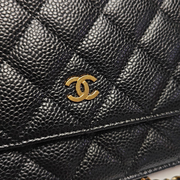 WOC Quilted Grained Calfskin Black