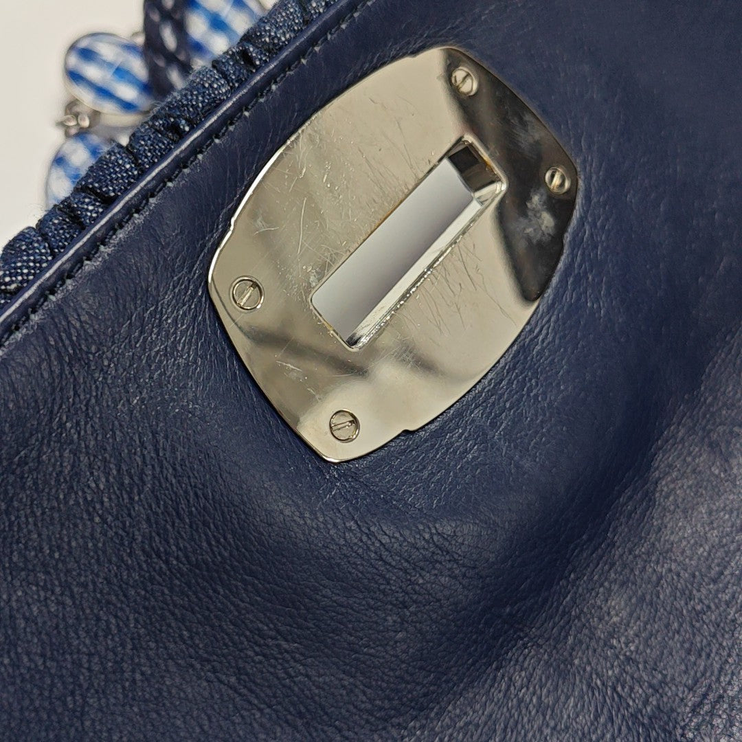 Crystal Quilted Denim Blue