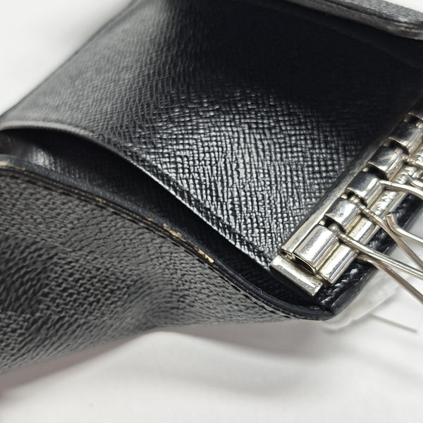 Damier Graphite Coated Canvas Key Pouch Black