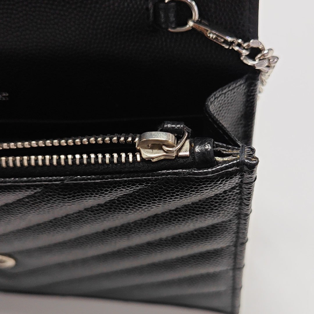 MONOGRAM WOC Chevron Calfskin Black