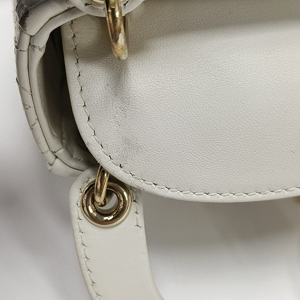 Lady Dior Super Mini Quilted Lambskin White