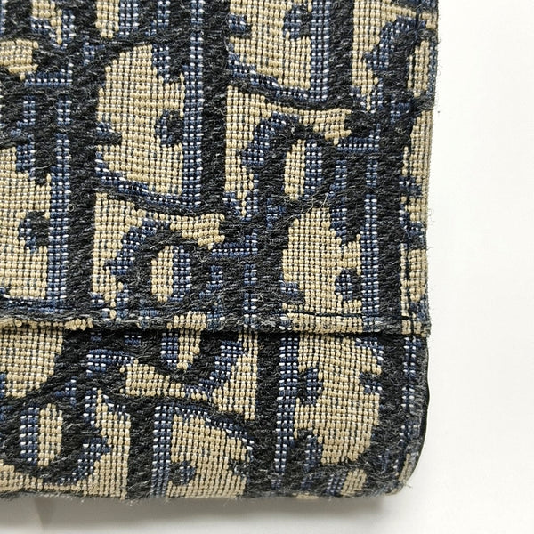 Authenticated pre-owned  Saddle Oblique Canvas Blue Wallet - Wallet at Looply