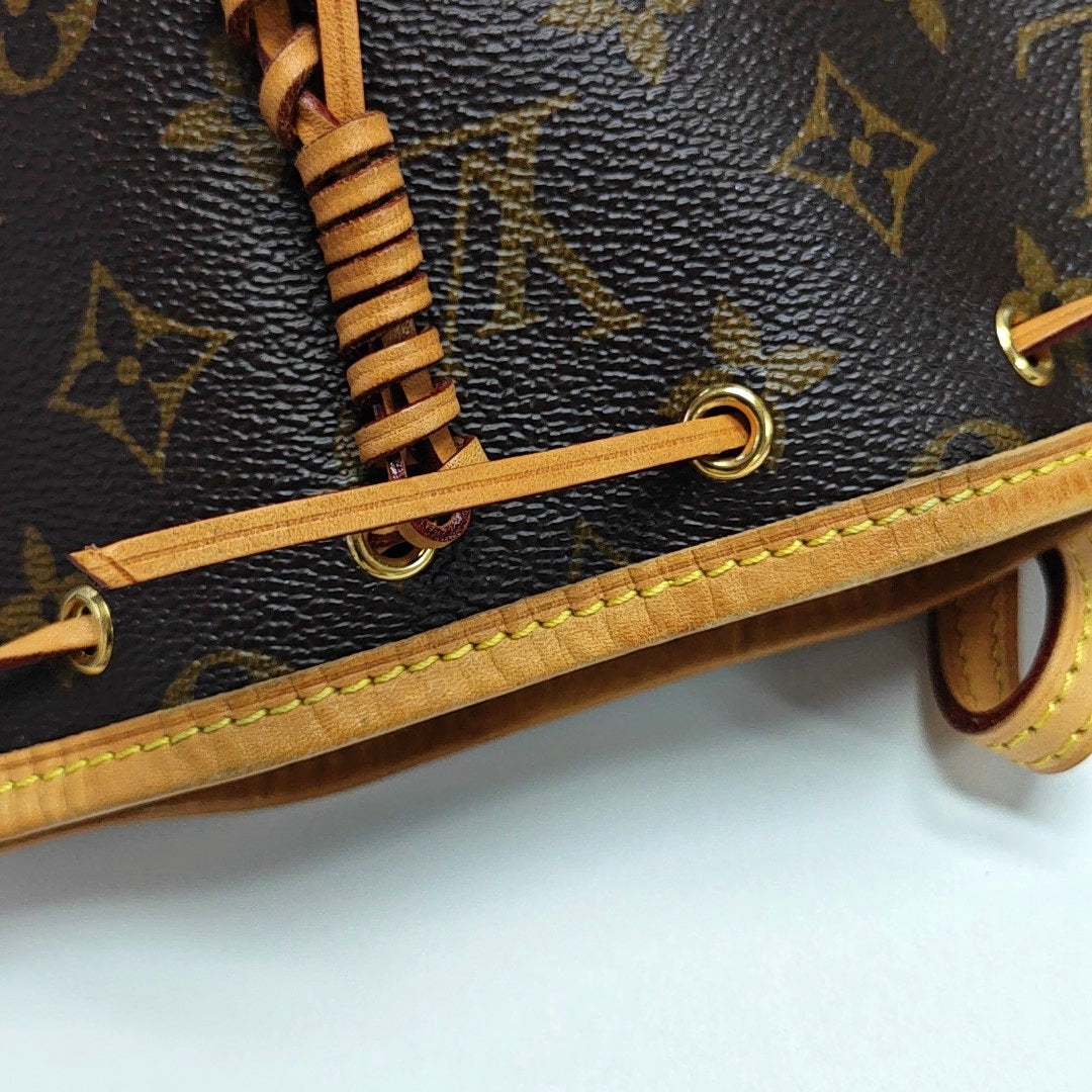 NÉONOÉ Nano Monogram Coated Canvas Brown