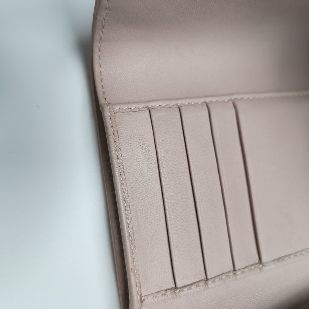 Diorama Cannage Calfskin Pink Wallet