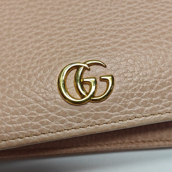 GG Marmont Mini Calfskin Pink Wallet