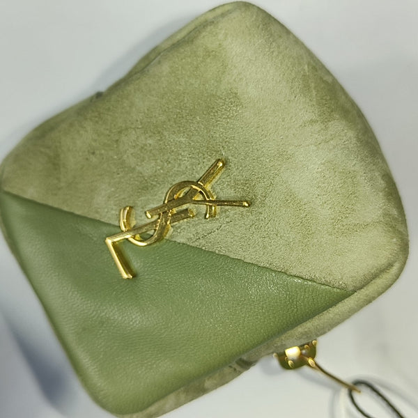 MONOGRAM BLOGGER Suede Green Coin Purse