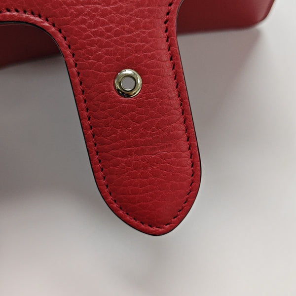 Interlocking G Small Calfskin Red