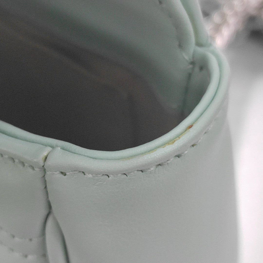 GG Marmont Small Quilted Calfskin Green