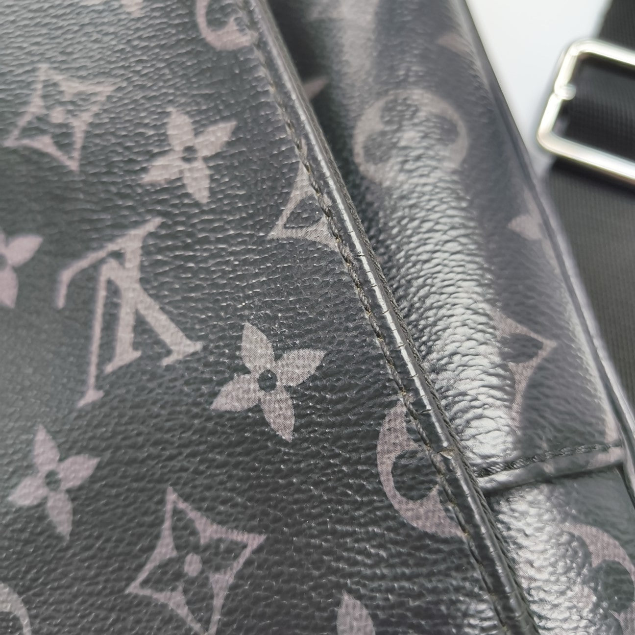 DISTRICT MM Monogram Coated Canvas Black