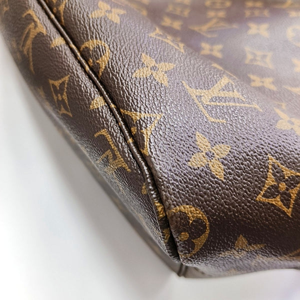 NEVERFULL Monogram Coated Canvas Brown