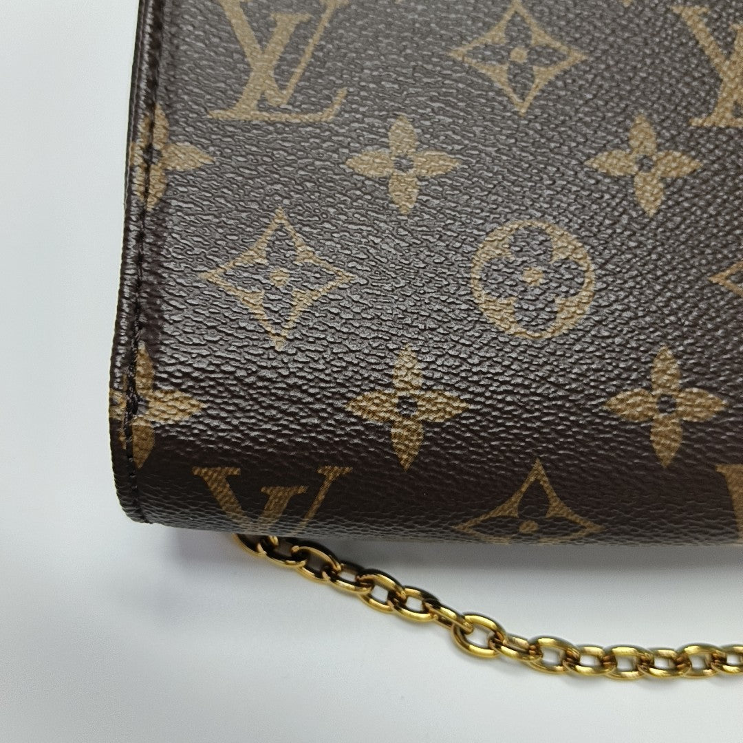 Lily Monogram Coated Canvas Brown
