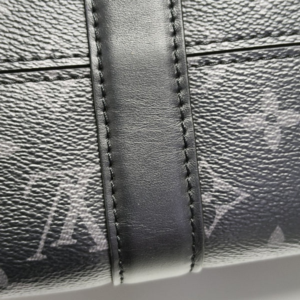 KEEPALL Monogram Coated Canvas Black