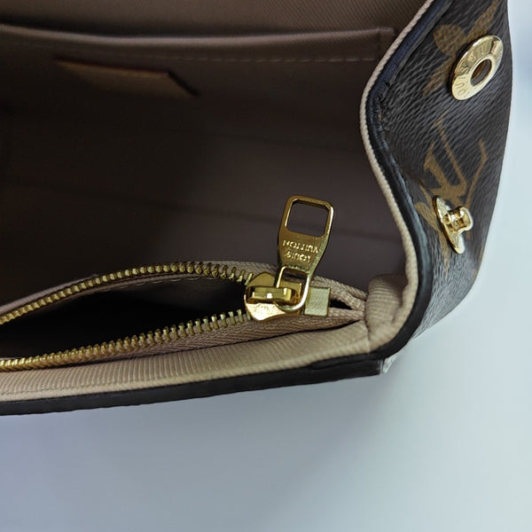 CLUNY PM Monogram Coated Canvas Brown