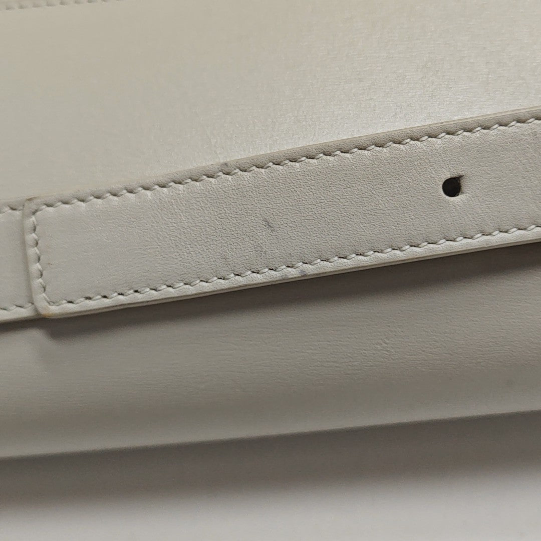 MANHATTAN Medium Calfskin White