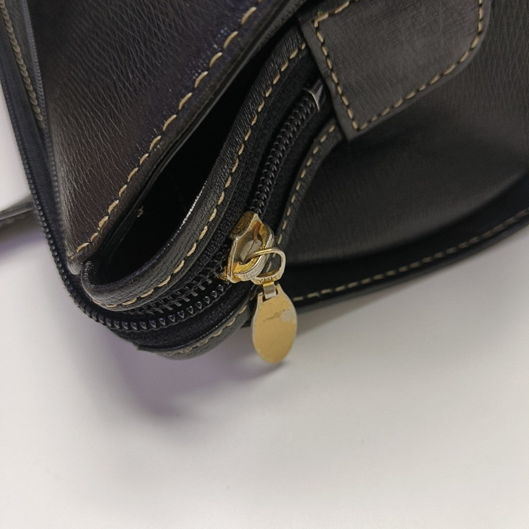 Calfskin Top Handle Bag Black