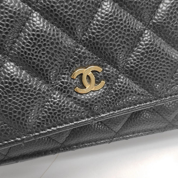 WOC Quilted Grained Calfskin Black