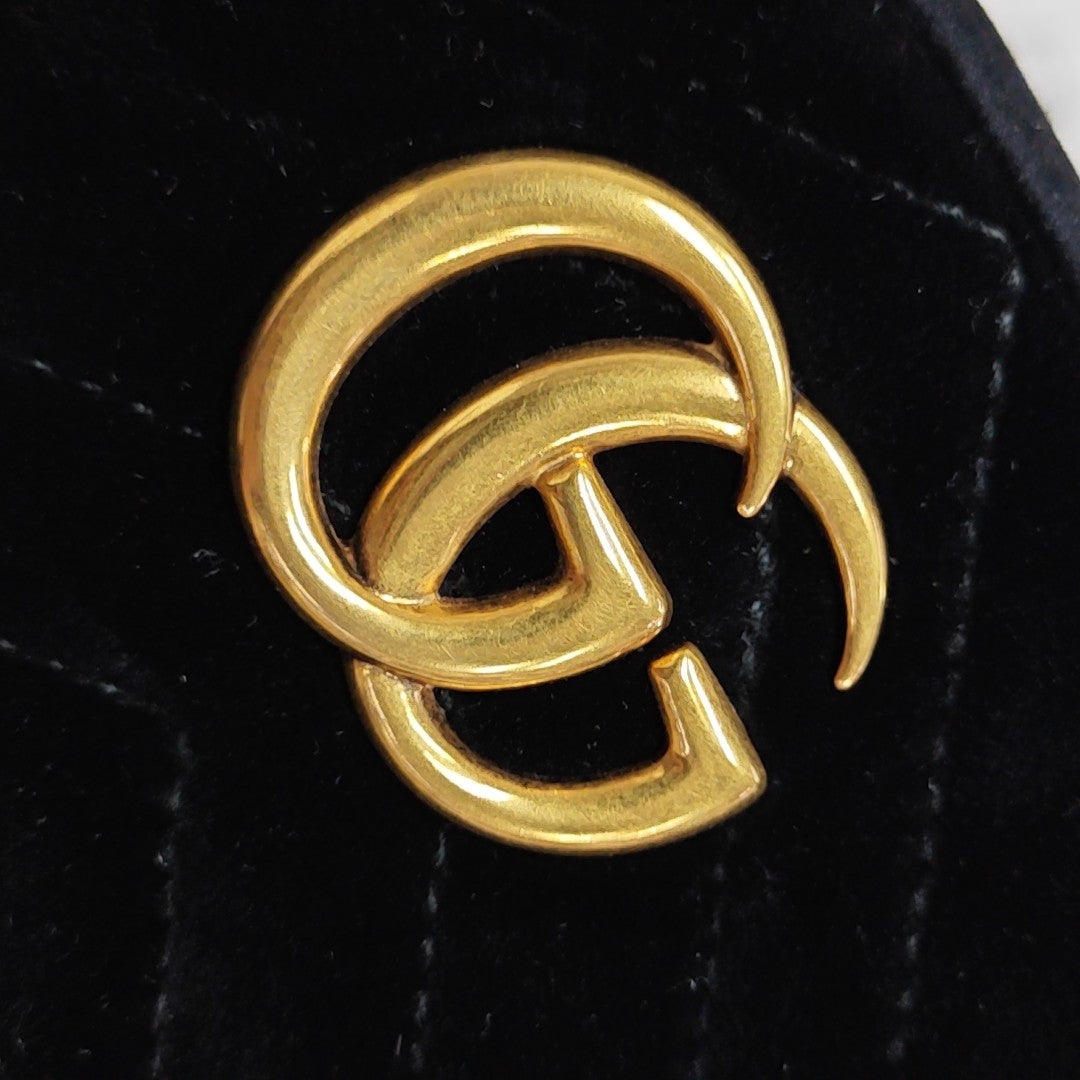Authenticated pre-owned  GG Marmont Quilted Velvet Black - Belt Bag at Looply