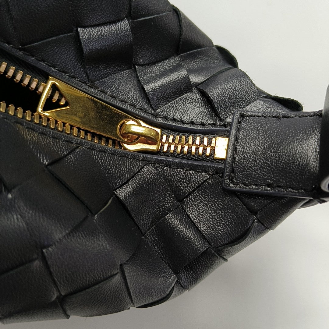 Calfskin Top Handle Bag Black