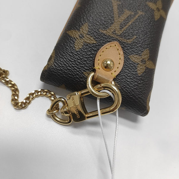 Monogram Coated Canvas Key Pouch MM Brown